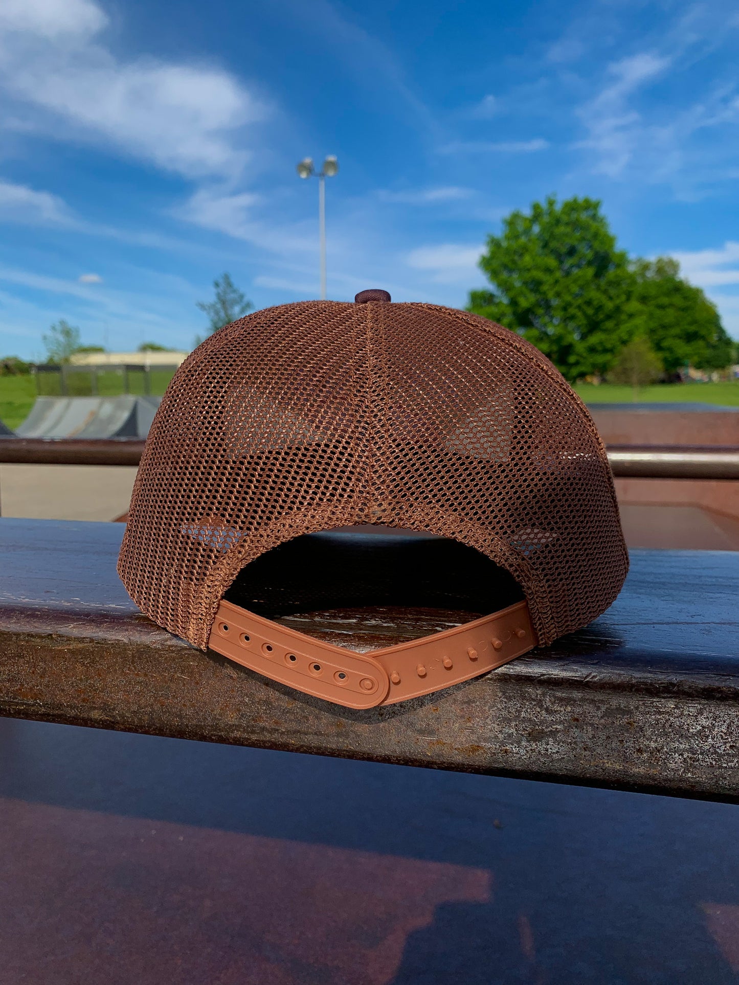 Athletics Logo Trucker Hat - Brown/Light Pink