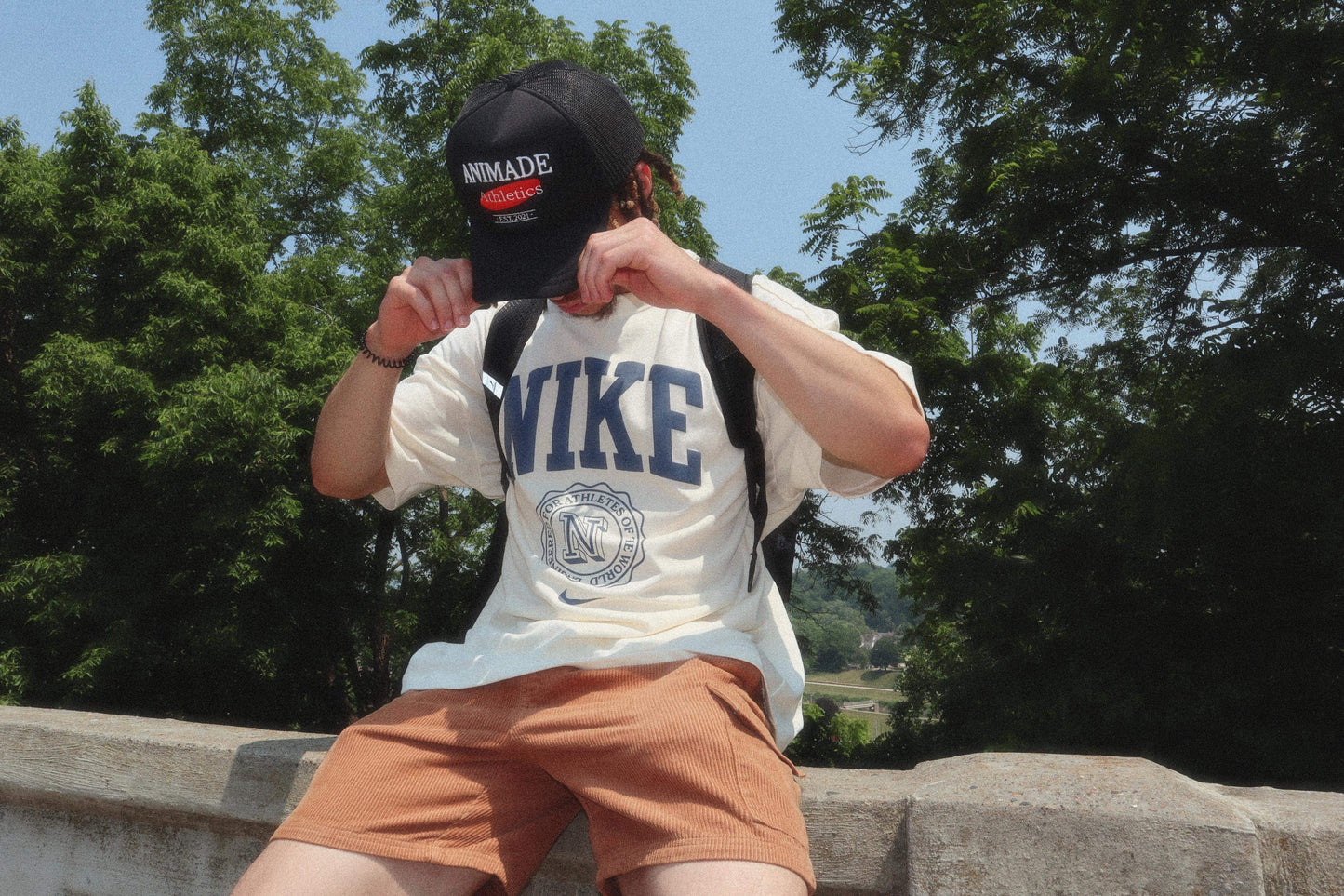 Athletics Logo Trucker Hat - Black/Orange