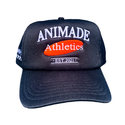 Athletics Logo Trucker Hat - Black/Orange